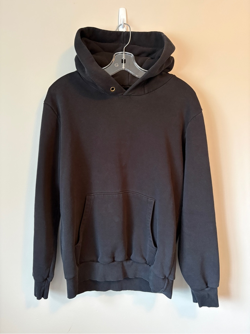 Bastille Rive Droite Luxury Washed Black Basketball Hoodie Medium M
